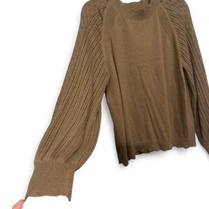 Democracy Brown Crew Neck Sweater